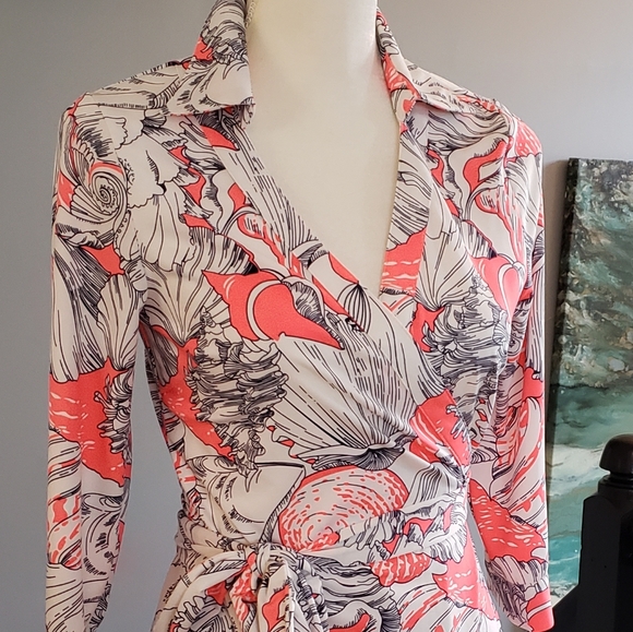 Julie Brown NYC Dresses & Skirts - Julie Brown NYC Milo Wrap Dress Neon Pink Shell